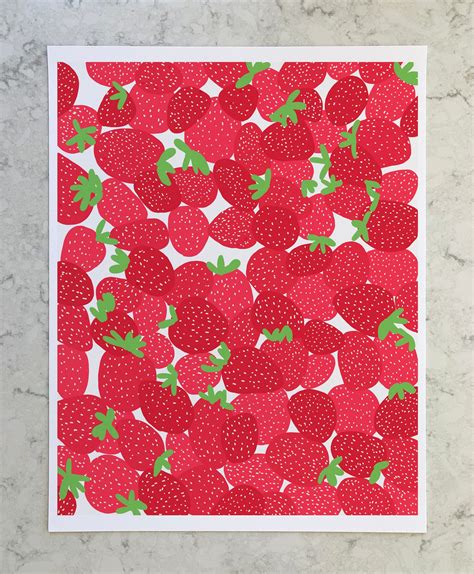 Fine Art Print Strawberries Available Framed Or Unframed Etsy