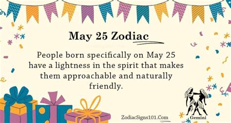 May 25 Zodiac Is Gemini Birthdays And Horoscope Zodiacsigns101