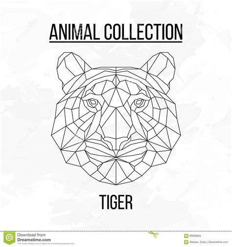 Geometric Tiger Head Geometric Tiger Geometric Animals Geometric