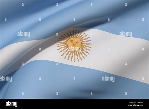 3d Rendering Ondear La Bandera De La República Argentina Fotografía De Stock Alamy