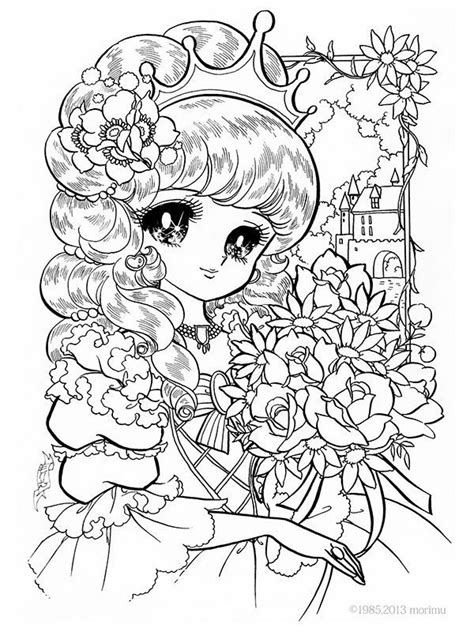 Your child would be mesmerized by this beautiful coloring page of the kawaii princess. Princess Bouquet Coloring Pages Adult Nurie Kawaii ...