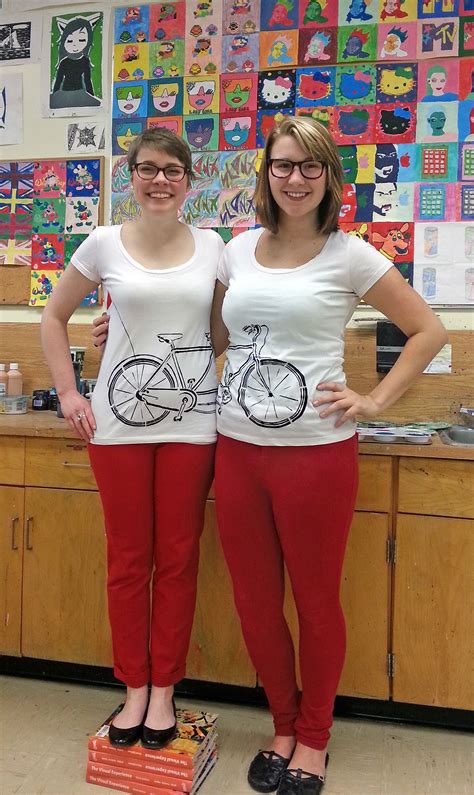 Spirit Week: Twin day _ Tshirts stencil made with freeze paper | Twin
