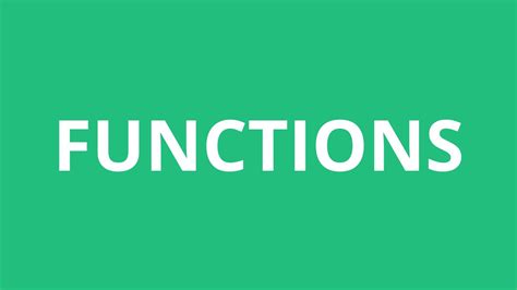 How To Pronounce Functions Pronunciation Academy Youtube
