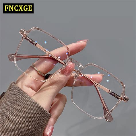 fncxge glasses with grade anti radiation blue light eyeglasses women men vintage replaceable