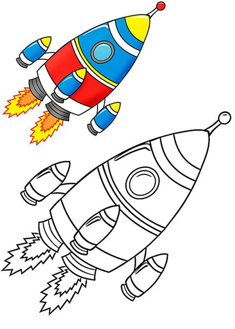 Rocket Printable Coloring Pages