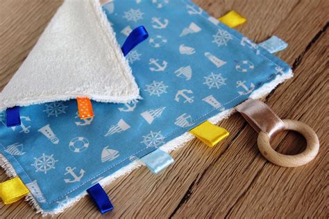 Nautical Baby Taggie Taggie Blanket Security Blanket Baby Lovey