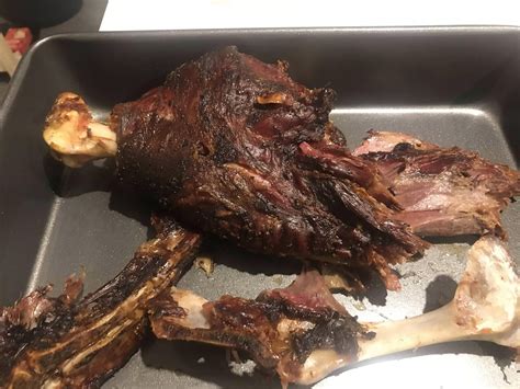 The garlic and marjoram gives this roast tasty flavours. Homemade Smoked Goat's Leg | Goat recipes, Goat leg ...