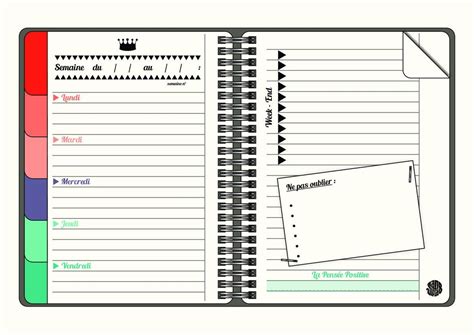 Planning De Semaine Et Agenda à Imprimer Gratuitement Agenda à