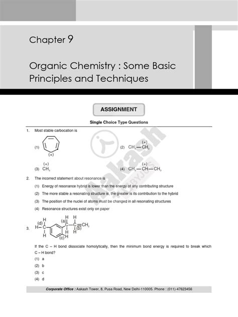 09 Organic Chemistry Some Basic Principles And Techniques Pdf