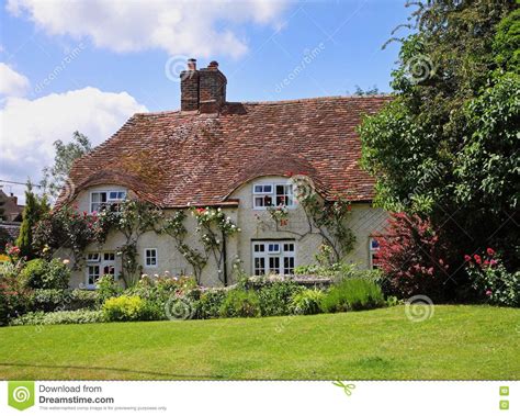 Traditional English Village Cottage Stock Image Image Of
