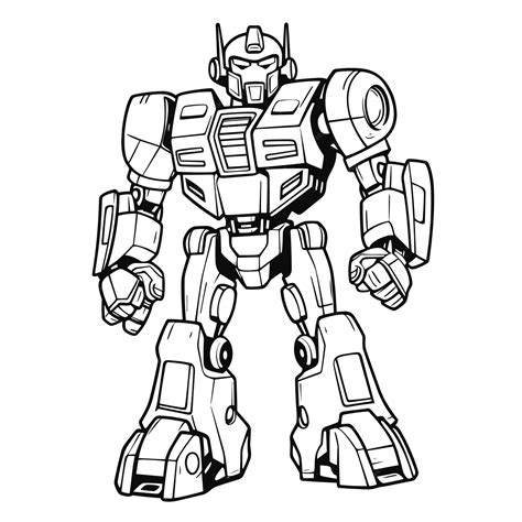 Páginas para colorir de autobot para crianças | Vetor Premium