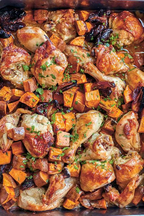 Roast Chicken With Sweet Potatoes And Dates Recipe Leites Culinaria