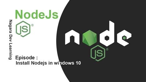 Node Js Install Nodejs In Windows 10 Youtube