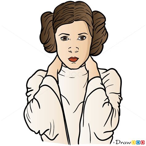 How To Draw Princess Leia Star Wars