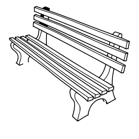Bench Coloring Page Pages Sketch Coloring Page
