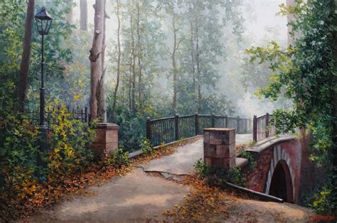 Bridge In The Old Park By Evgeny Burmakin Artfinder