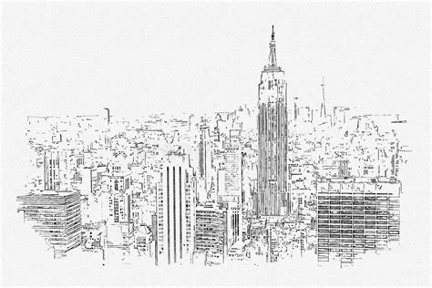 102 New York City Skyline Drawing Stock Photos Free And Royalty Free