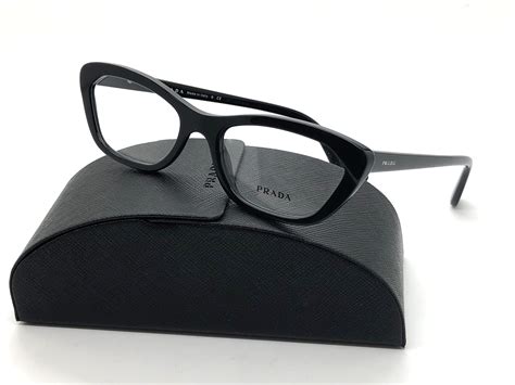 Prada Eyeglasses Cat Eye Vpr 03q 1ab 1o1 52 18 140 Black Plastic Frame