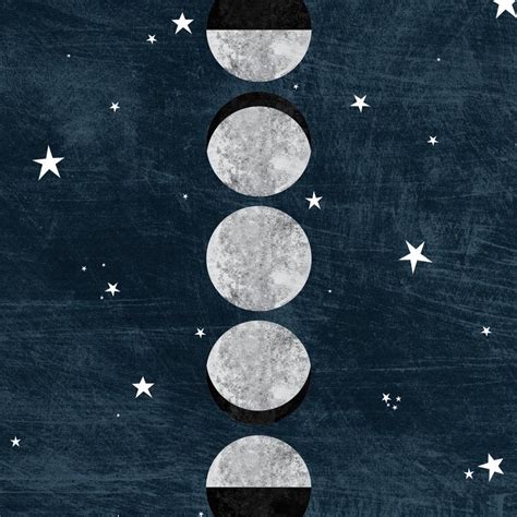 Moon Phase Print For Celestial Decor Moon Phases Art Print Etsy
