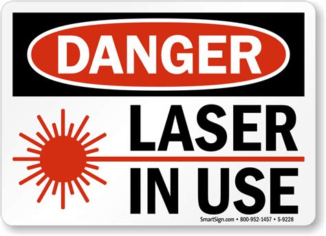 Laser In Use Sign OSHA Danger SKU S 9228 MySafetySign Com