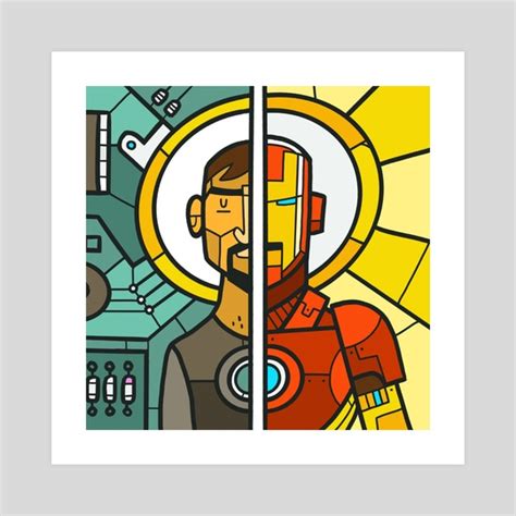 Stained Glass Avengers Iron Man An Art Print By Chris Bishop Inprnt