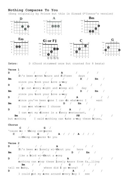 Nothing Compares 2 U W Lyrics Cello Free Music Sheet - musicsheets.org