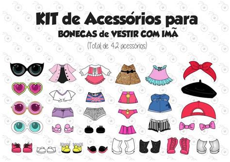 Kit 01 De Acessórios P Vestir Com Imãs Bonecas Lol Elo7 Muñecas Lol Fondos De Lol
