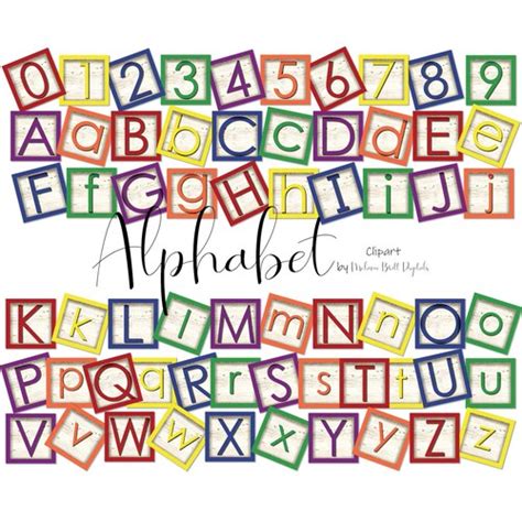 Baby blocks clipart primary alphabet clipart preschool