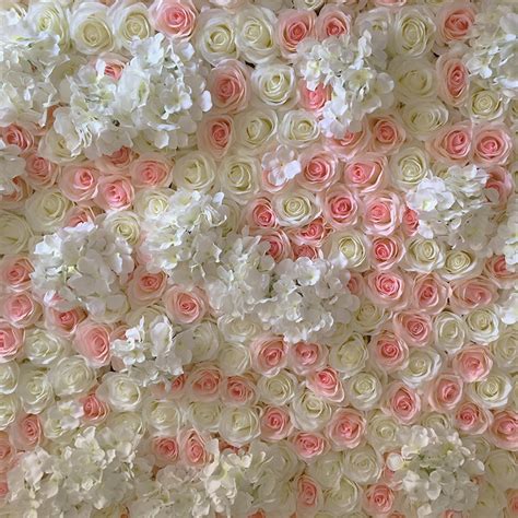 Blush Pink Wedding Backdrop Cream Silk Rose Ivory Flower Wall Etsy