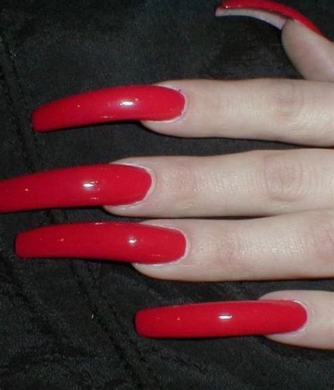 Long Red Nails Long Acrylic Nails Tickle Torture Red Manicure Red