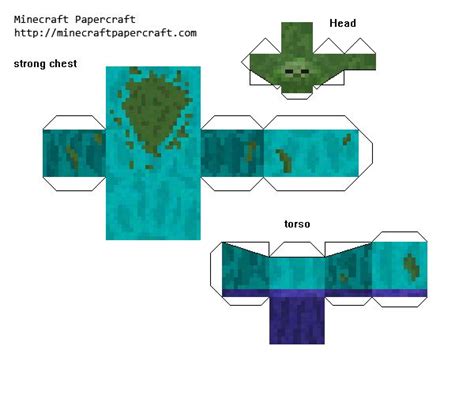 Papercraft Mutant Zombie Mutant Creatures Mod Minecraft Printables