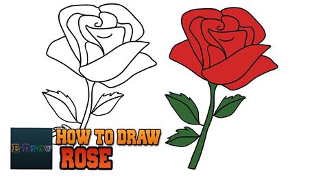 How To Draw A Rose Easy Step By Step Drawing Lessons Realistic Rose For