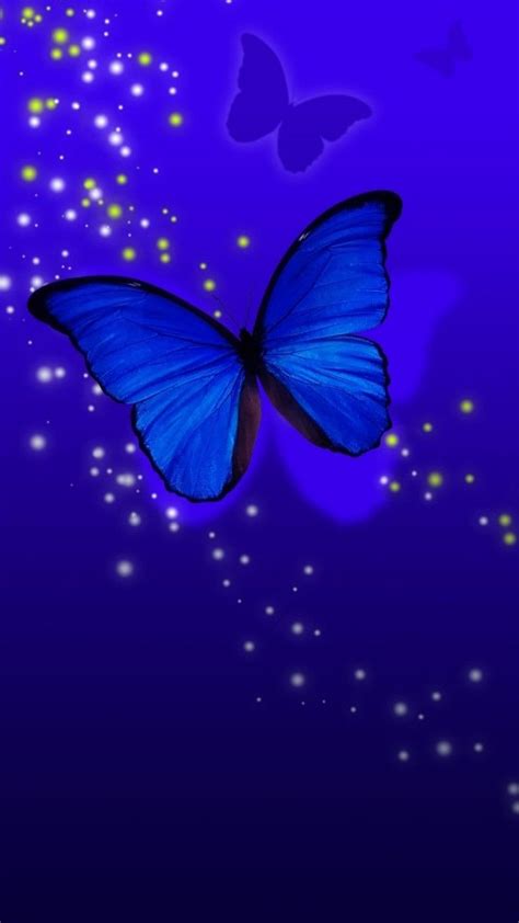 Royal Blue Cute Blue Butterfly Wallpaper Download Free Mock Up