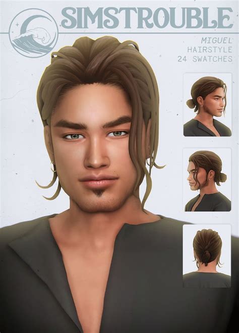 Miguel By Simstrouble Simstrouble On Patreon Sims 4 Hair Male Sims