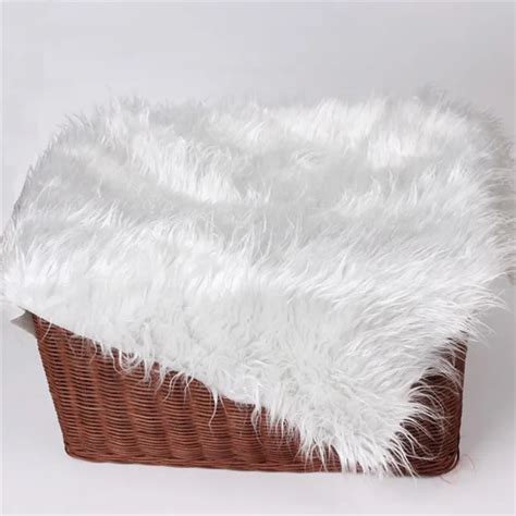 Buy 50 50cm Faux Fur Blanket Basket Stuffer Mongolia