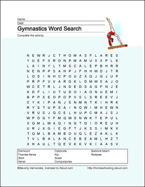 Gymnastics Wordsearch Vocabulary Crossword And More Gymnastics Gymnastics Games