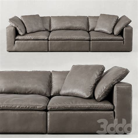 Rh Cloud Modular Leather Sofa Диваны 3d Модель