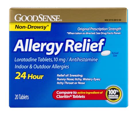 Goodsense Allergy Relief Loratadine Antihistamine Tablets 10 Mg 20 Ct