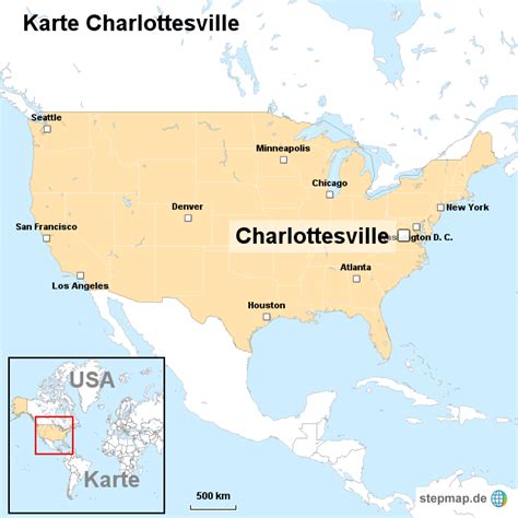 Stepmap Karte Charlottesville Landkarte Für Usa
