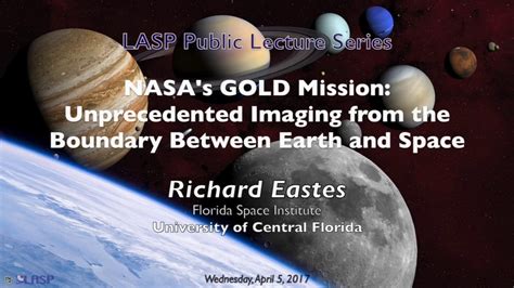 Nasas Gold Mission Unprecedented Imaging From The Boundary Between Earth And Space Youtube