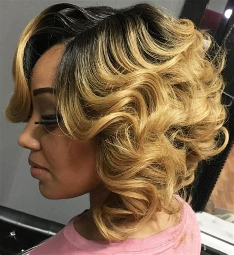 60 Showiest Bob Haircuts For Black Women Blonde Curly