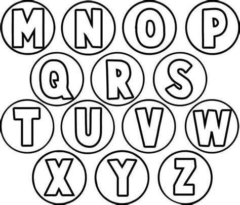 Circle Alphabet Letter Coloring Page Lettering Alphabet Printable