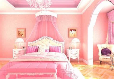 Wedding Bedroom Decorated By Pink Wallpaper 1051×732 Decor