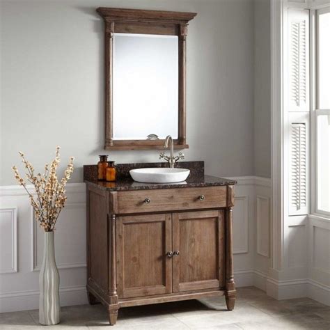These vintage bathroom vanities and cabinets fit in any home without any argument. 36" Mitchusson Vanity Cabinet - Rustic Brown - Semi ...