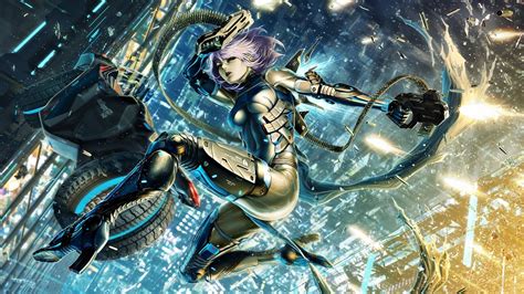 Artwork Fantasy Art Anime Cyborg Futuristic City Original