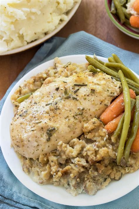Just Set It And Forget It This Crock Pot Chicken And Stuffing Is A