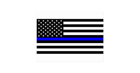 Blue Lives Matter Us Flag Police Thin Blue Line Postcard