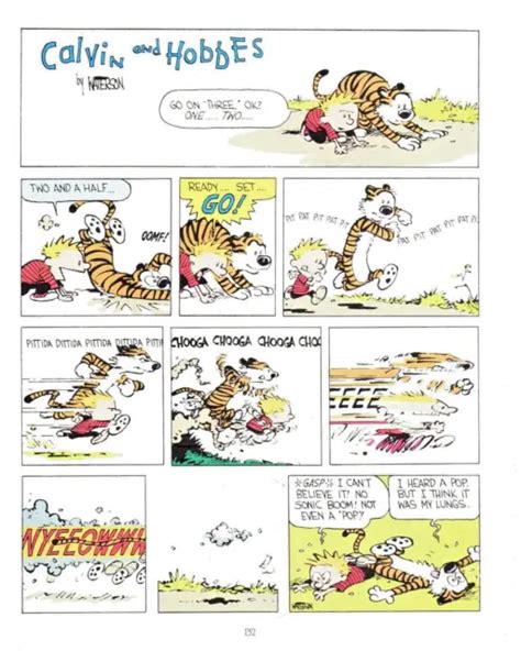 1980s Vintage Calvin And Hobbes Comic Strip Pin Up Art Hobbes Pops A