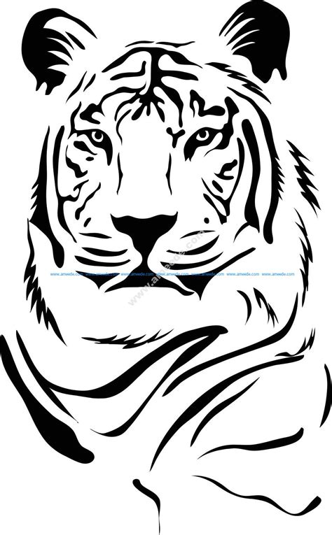 Tiger Stencil Download Vector