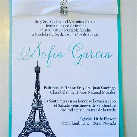 Quinces are typically hosted by the parents of the quinceanera, so there are fewer options here. Our Paris themed Quinceanera invitation. #quinceañera #15era #renoquinceañera #renoquince ...